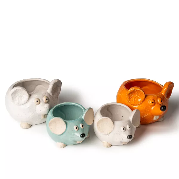 Mausförmige Kerzenhalter aus Keramik Mausförmige Kerzenhalter aus Keramik