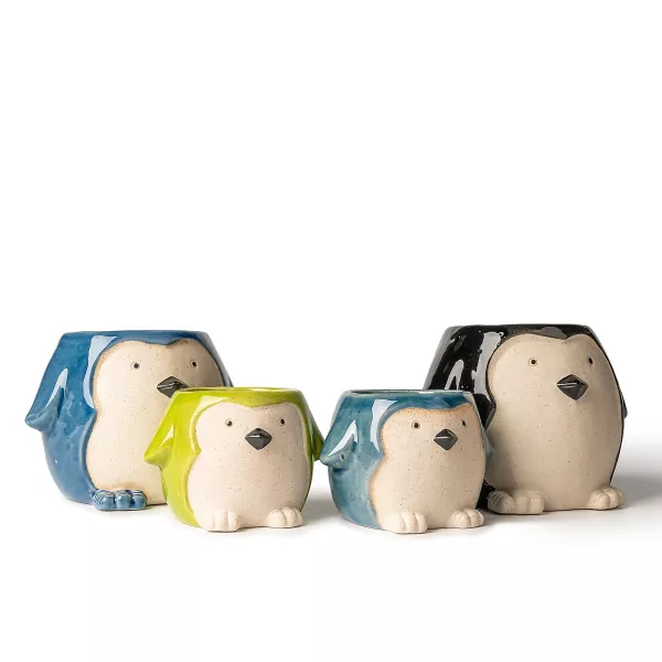 Pinguinförmige Kerzenhalter aus Keramik Pinguinförmige Kerzenhalter aus Keramik