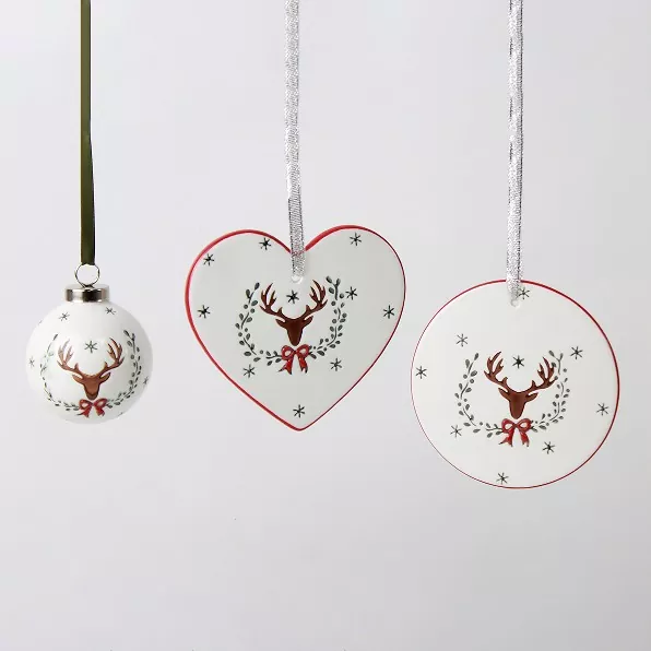 Einzigartige handgefertigte Keramik-Weihnachtsbaumdekoration